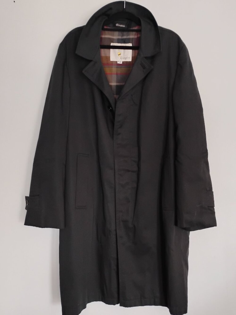 Vintage Croydon Avant Garde Car Coat Plaid Lined Men's 42R